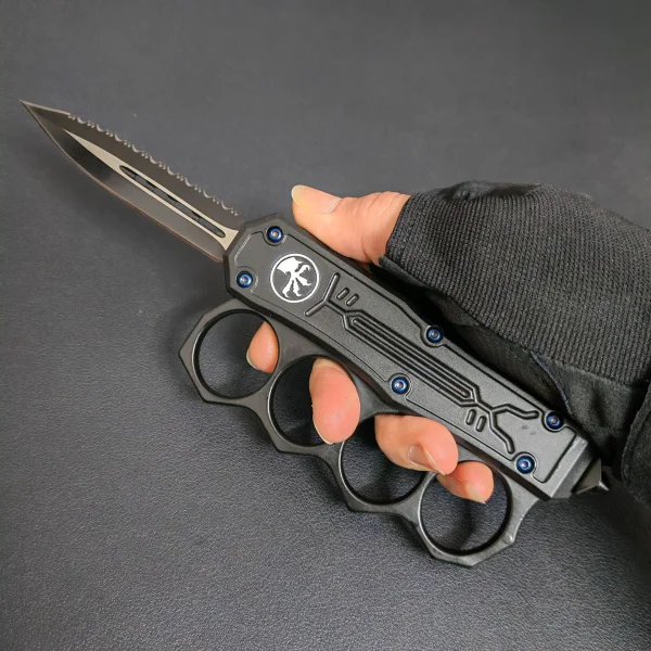 Кастет-ніж Microtech із серрейторним лезом