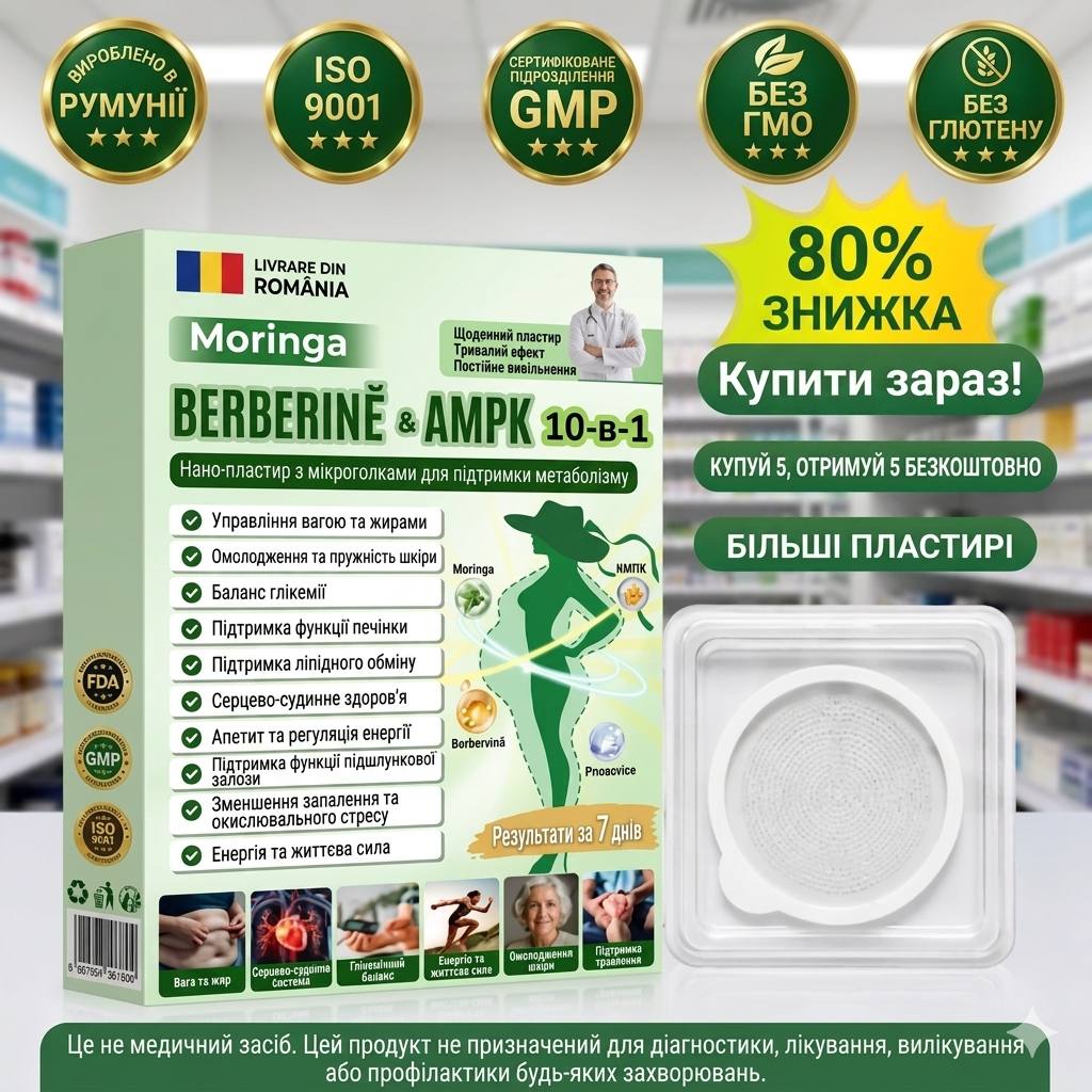 Нано-пластирі  для підтримки метаболізму в упаковці 10шт