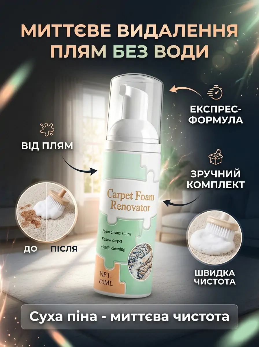 Чистий килим за лічені секунди