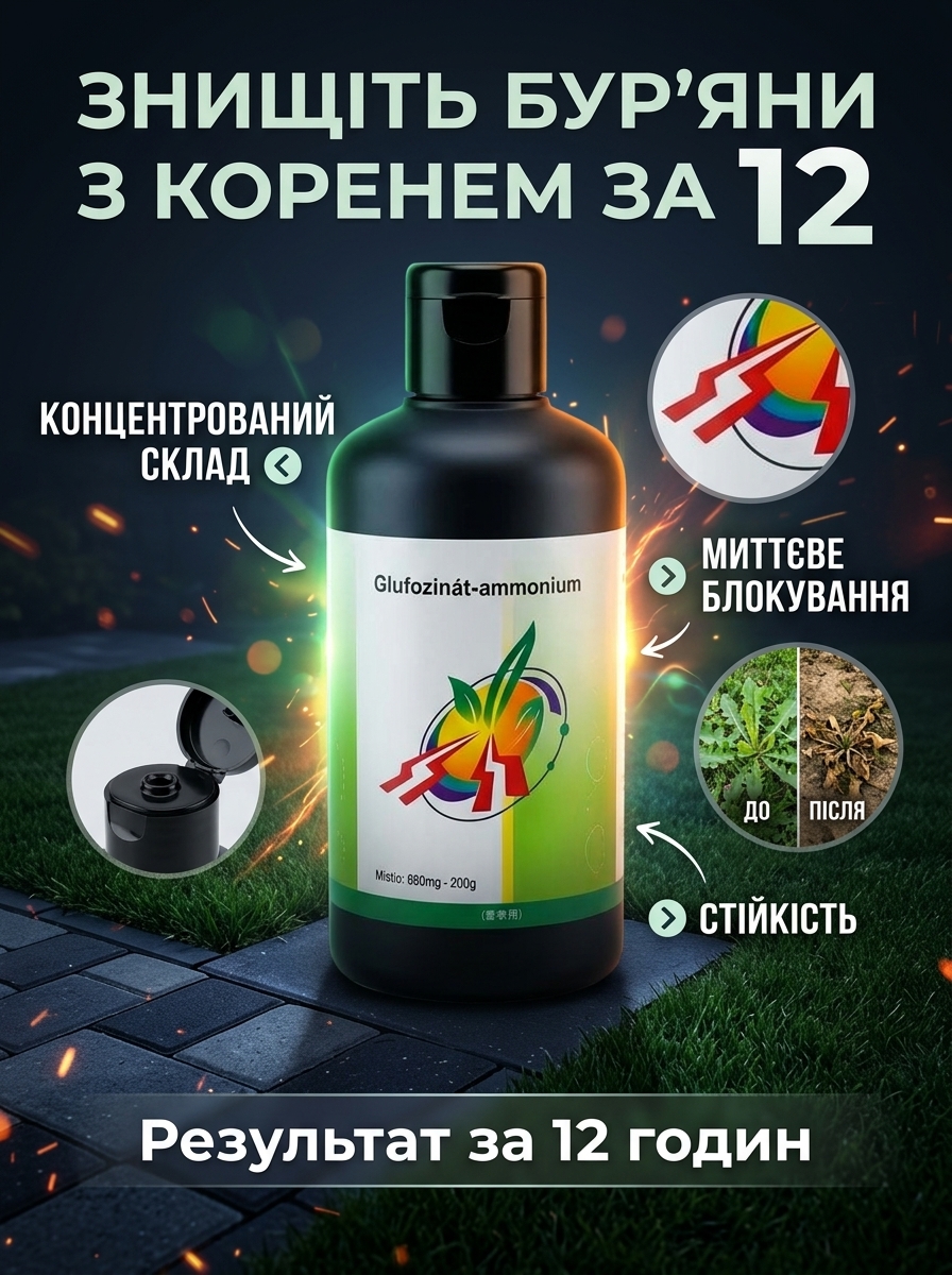 Знищіть бур'яни з коренем за 12 годин